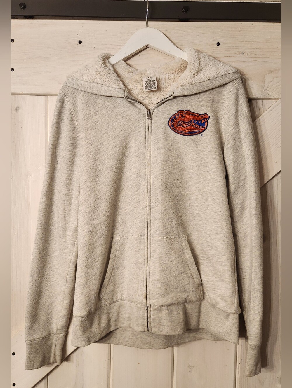 2012 Victoria's Secret Pink Florida Gators Sherpa Lined Full Zip Hoodie. Size M.